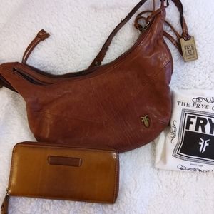 Frye hobo purse including Frye wallet
